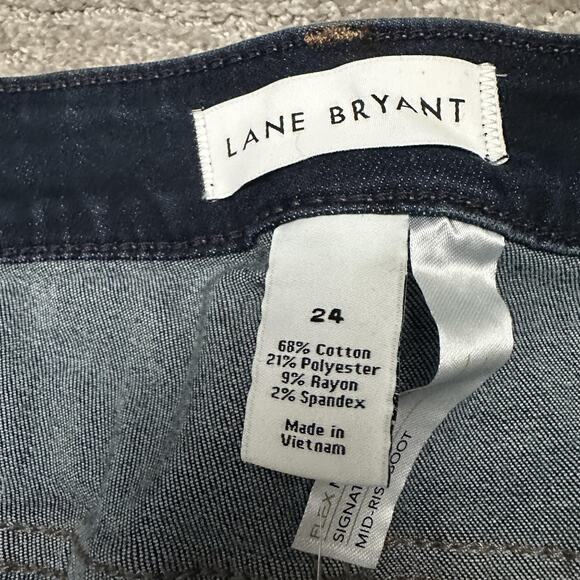 Lane Bryant Jeans Womens 24 Dark Wash Bootcut Mid Rise Signature Super Stretch - Picture 9 of 16